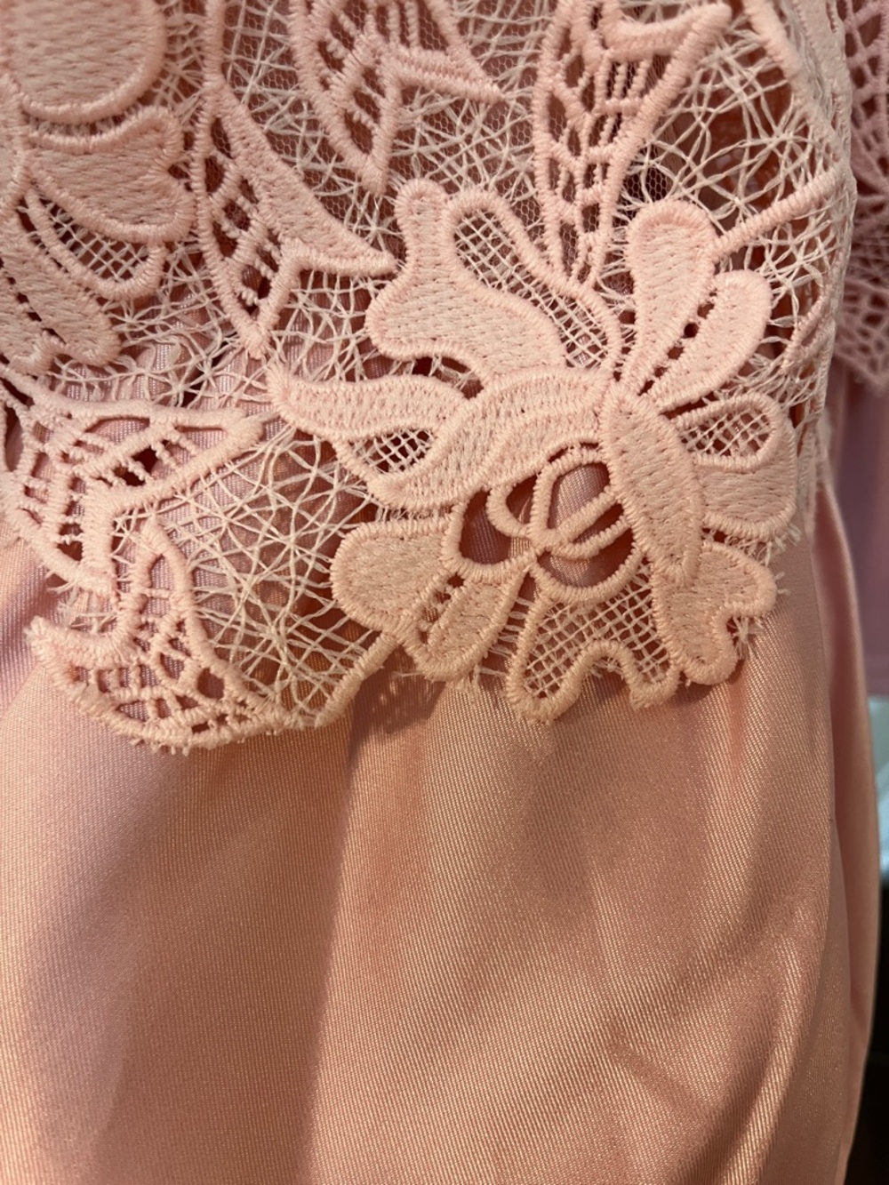 NWT Anthropologie BHLDN pink lace mini dress - STUNNING - Picture 14 of 15